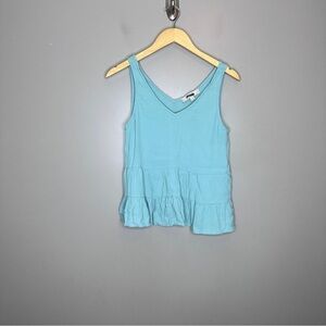 Loft Baby doll ruffle tank top